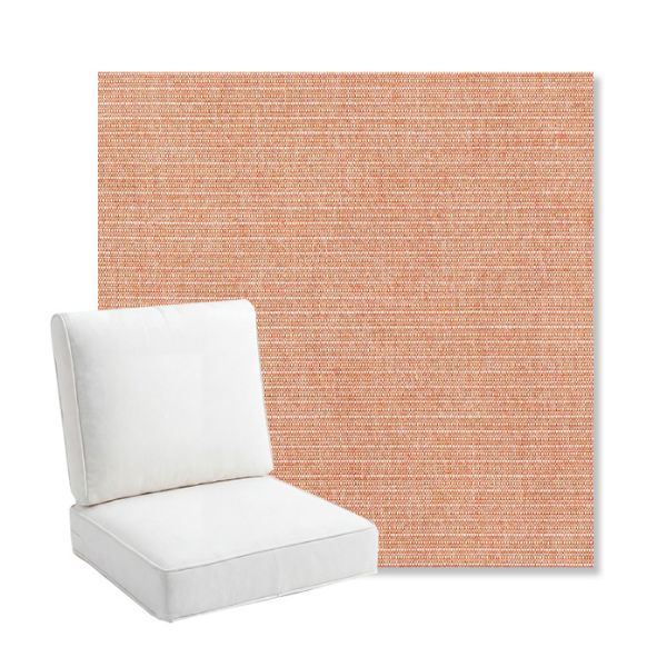 Picture of Ambrose Terracotta | Bullnose Back Deep Seating Outdoor Cushions - Sunbrella© Fabric