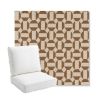 Picture of Assemble Teak | Bullnose Back Deep Seating Outdoor Cushions - Sunbrella© Fabric