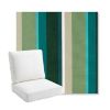 Picture of Beaming Lagoon | Bullnose Back Deep Seating Outdoor Cushions - Sunbrella© Fabric