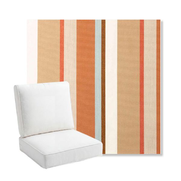 Picture of Beaming Mojave | Bullnose Back Deep Seating Outdoor Cushions - Sunbrella© Fabric