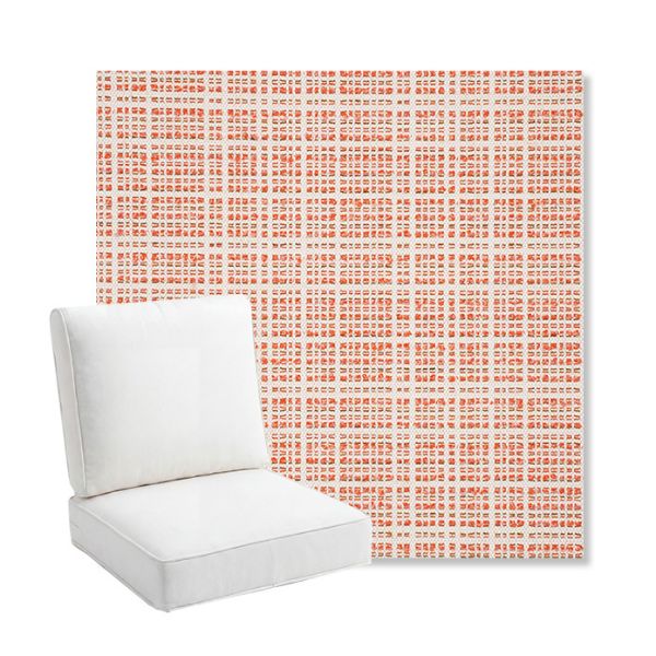 Picture of Benson Guava | Bullnose Back Deep Seating Outdoor Cushions - Sunbrella© Fabric