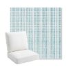 Picture of Benson Lagoon | Bullnose Back Deep Seating Outdoor Cushions - Sunbrella© Fabric