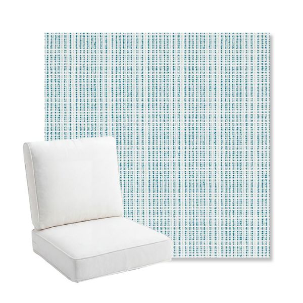 Picture of Benson Lagoon | Bullnose Back Deep Seating Outdoor Cushions - Sunbrella© Fabric