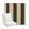 Picture of Berenson Tuxedo | Bullnose Back Deep Seating Outdoor Cushions - Sunbrella© Fabric