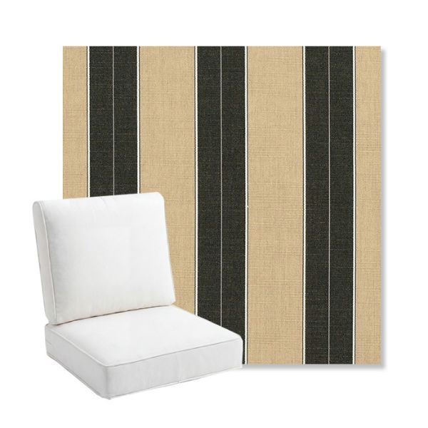 Picture of Berenson Tuxedo | Bullnose Back Deep Seating Outdoor Cushions - Sunbrella© Fabric