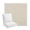 Picture of Blend Linen | Bullnose Back Deep Seating Outdoor Cushions - Sunbrella© Fabric