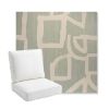 Picture of Brushstroke Duckegg | Bullnose Back Deep Seating Outdoor Cushions - Sunbrella© Fabric