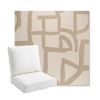 Picture of Brushstroke Stucco | Bullnose Back Deep Seating Outdoor Cushions - Sunbrella© Fabric