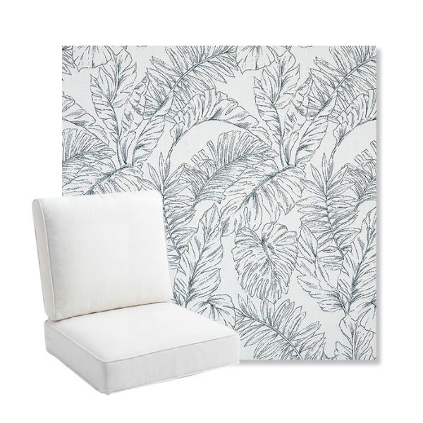 Picture of Calm Laurel | Bullnose Back Deep Seating Outdoor Cushions - Sunbrella© Fabric