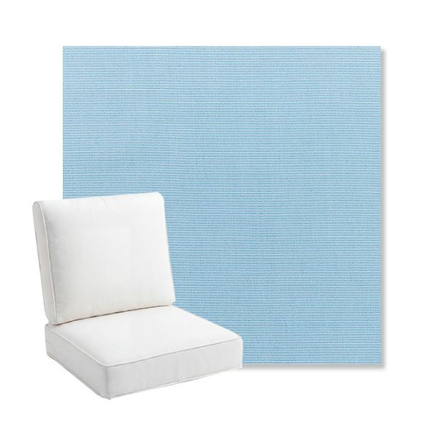 Picture of Canvas Air Blue | Bullnose Back Deep Seating Outdoor Cushions - Sunbrella© Fabric