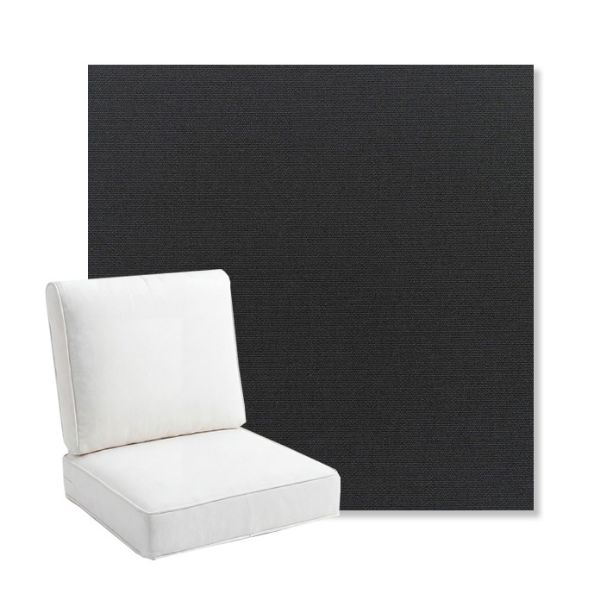 Picture of Canvas Black | Bullnose Back Deep Seating Outdoor Cushions - Sunbrella© Fabric
