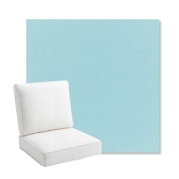 Picture of Canvas Mineral Blue | Bullnose Back Deep Seating Outdoor Cushions - Sunbrella© Fabric