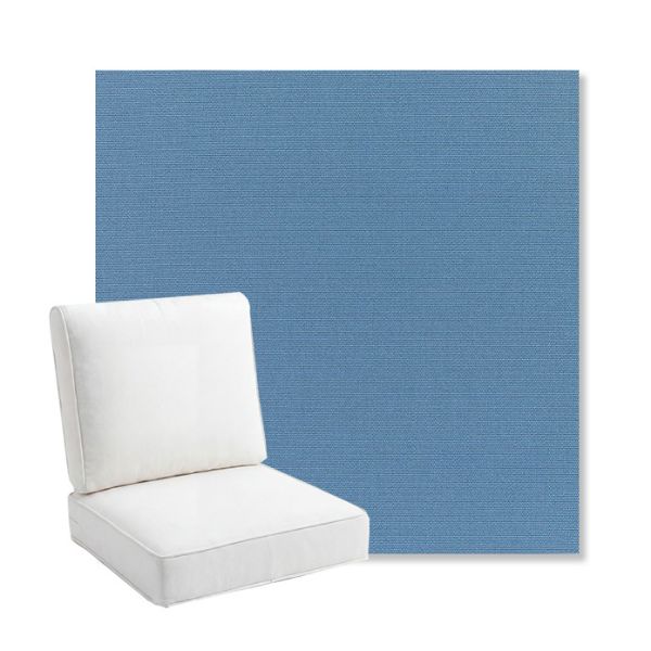 Picture of Canvas Sapphire Blue | Bullnose Back Deep Seating Outdoor Cushions - Sunbrella© Fabric