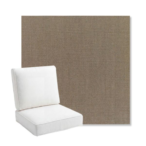 Picture of Canvas Taupe | Bullnose Back Deep Seating Outdoor Cushions - Sunbrella© Fabric