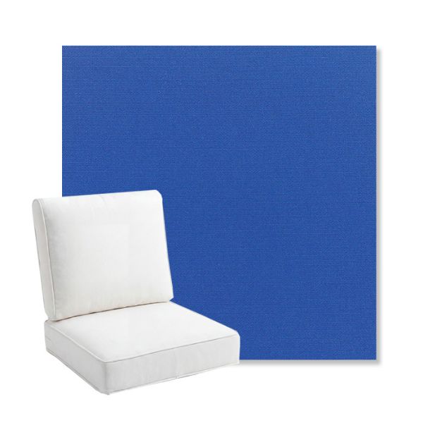 Picture of Canvas True Blue | Bullnose Back Deep Seating Outdoor Cushions - Sunbrella© Fabric