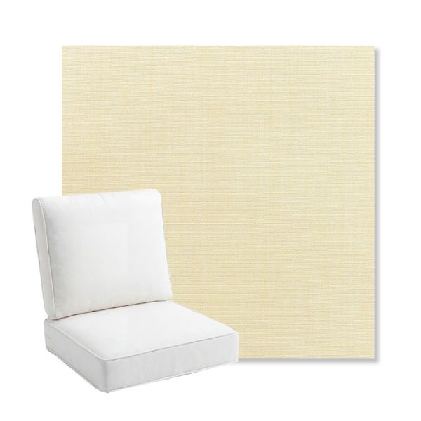 Picture of Canvas Vellum | Bullnose Back Deep Seating Outdoor Cushions - Sunbrella© Fabric