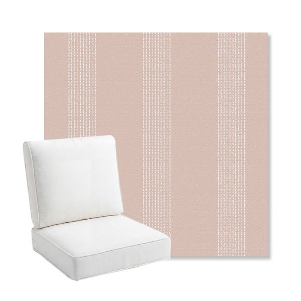 Picture of Caper Blush | Bullnose Back Deep Seating Outdoor Cushions - Sunbrella© Fabric