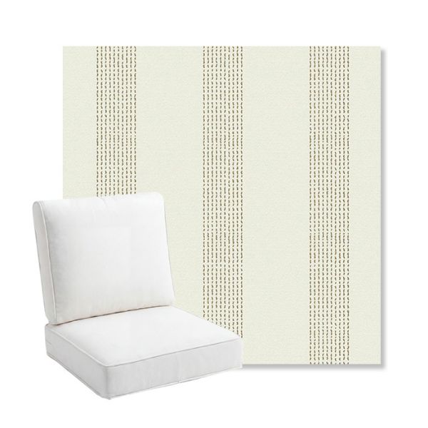 Picture of Caper Linen | Bullnose Back Deep Seating Outdoor Cushions - Sunbrella© Fabric