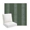 Picture of Caper Moss | Bullnose Back Deep Seating Outdoor Cushions - Sunbrella© Fabric