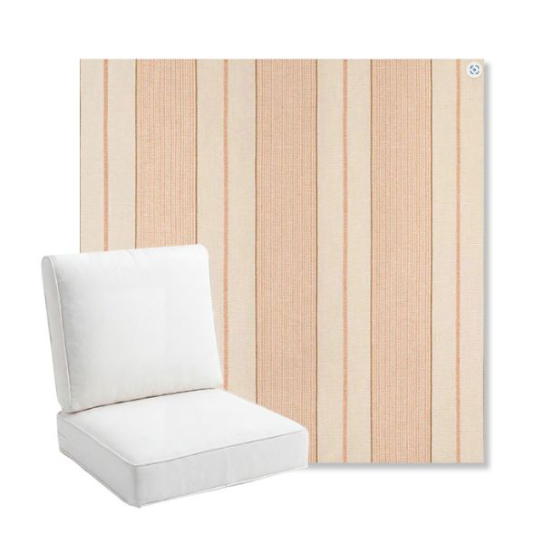 Picture of Carlo Mesa | Bullnose Back Deep Seating Outdoor Cushions - Sunbrella© Fabric