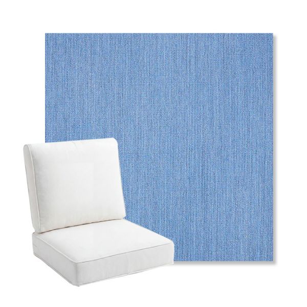 Picture of Cast Ocean | Bullnose Back Deep Seating Outdoor Cushions - Sunbrella© Fabric