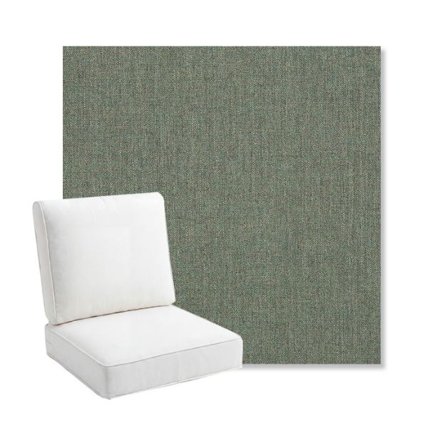 Picture of Cast Sage | Bullnose Back Deep Seating Outdoor Cushions - Sunbrella© Fabric