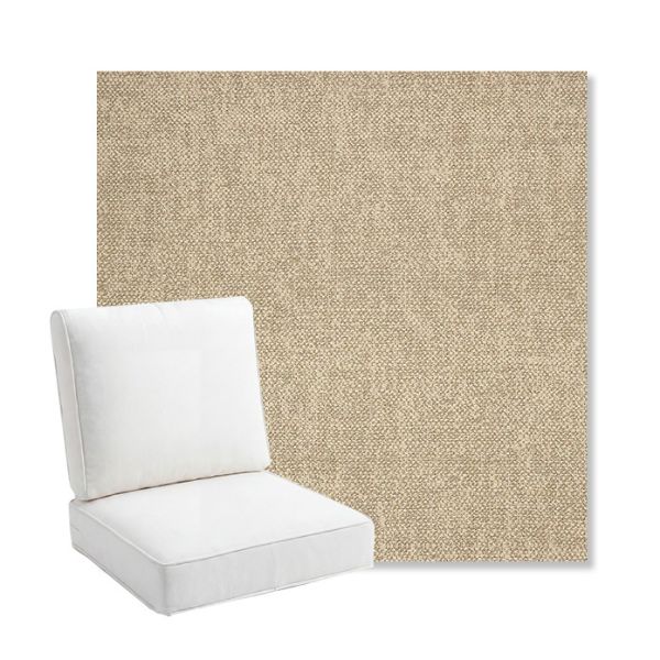 Picture of Chartres Malt | Bullnose Back Deep Seating Outdoor Cushions - Sunbrella© Fabric