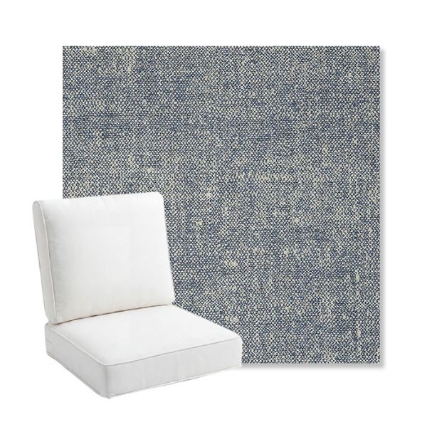 Picture of Chartres Storm | Bullnose Back Deep Seating Outdoor Cushions - Sunbrella© Fabric
