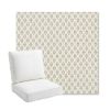 Picture of Detail Linen | Bullnose Back Deep Seating Outdoor Cushions - Sunbrella© Fabric
