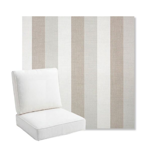 Picture of Direction Linen | Bullnose Back Deep Seating Outdoor Cushions - Sunbrella© Fabric
