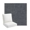 Picture of Dither Slate | Bullnose Back Deep Seating Outdoor Cushions - Sunbrella© Fabric