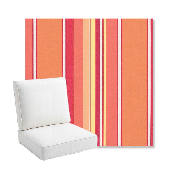 Picture of Dolce Mango | Bullnose Back Deep Seating Outdoor Cushions - Sunbrella© Fabric