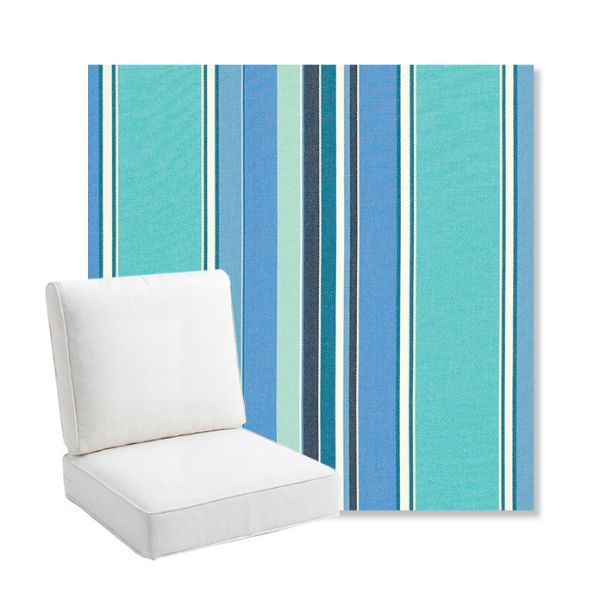Picture of Dolce Oasis | Bullnose Back Deep Seating Outdoor Cushions - Sunbrella© Fabric