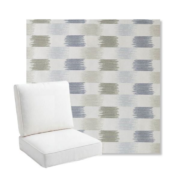 Picture of Dream Mist | Bullnose Back Deep Seating Outdoor Cushions - Sunbrella© Fabric
