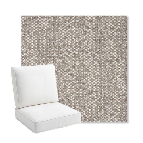 Picture of Dumont Mushroom | Bullnose Back Deep Seating Outdoor Cushions - Sunbrella© Fabric