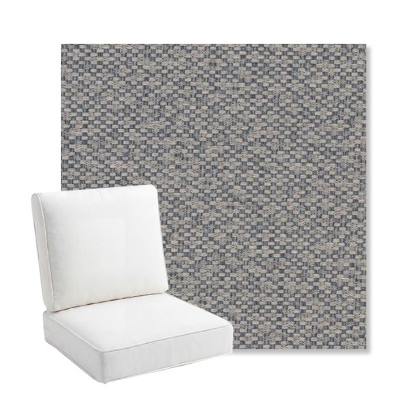 Picture of Dumont Slate | Bullnose Back Deep Seating Outdoor Cushions - Sunbrella© Fabric