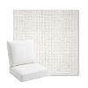 Picture of Dumont Snow | Bullnose Back Deep Seating Outdoor Cushions - Sunbrella© Fabric