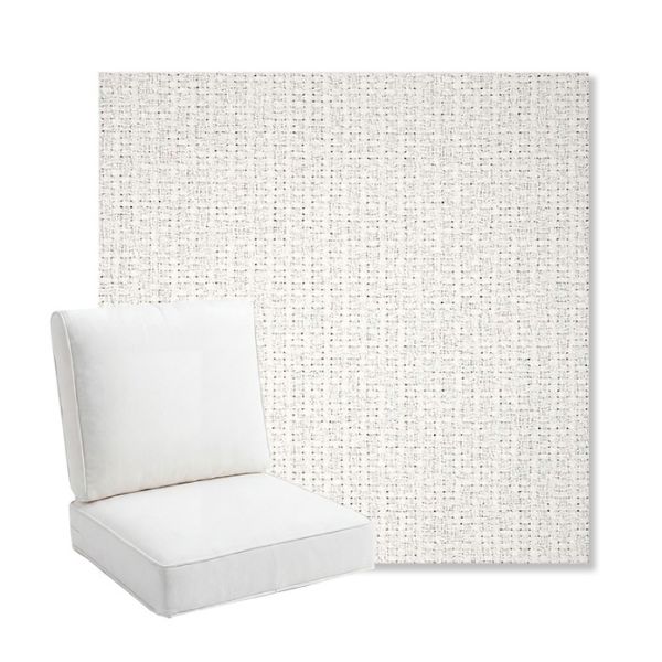 Picture of Dumont Snow | Bullnose Back Deep Seating Outdoor Cushions - Sunbrella© Fabric