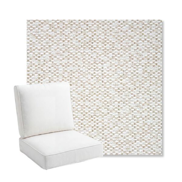Picture of Dumont Stucco | Bullnose Back Deep Seating Outdoor Cushions - Sunbrella© Fabric