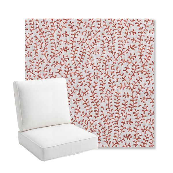 Picture of Eberly Clay | Bullnose Back Deep Seating Outdoor Cushions - Sunbrella© Fabric