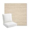 Picture of Embrace Linen | Bullnose Back Deep Seating Outdoor Cushions - Sunbrella© Fabric
