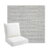 Picture of Embrace Pewter | Bullnose Back Deep Seating Outdoor Cushions - Sunbrella© Fabric