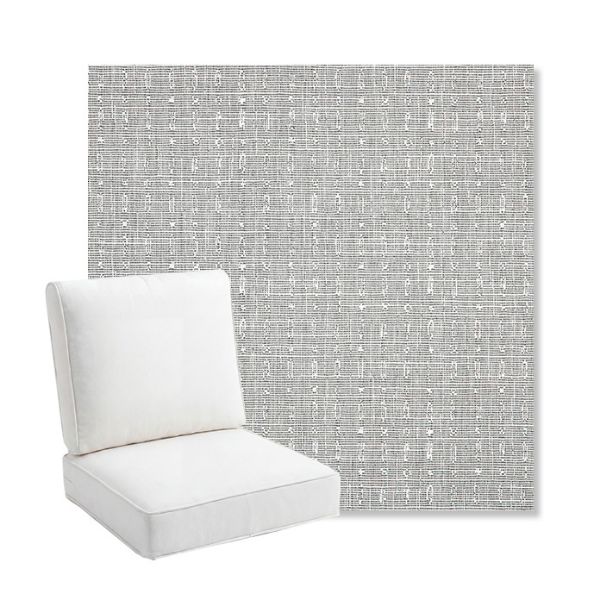 Picture of Embrace Pewter | Bullnose Back Deep Seating Outdoor Cushions - Sunbrella© Fabric