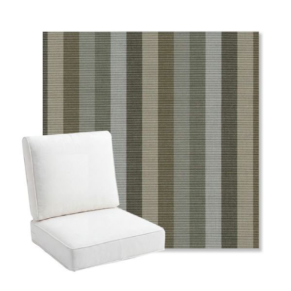 Picture of Entice Moss | Bullnose Back Deep Seating Outdoor Cushions - Sunbrella© Fabric