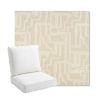 Picture of Escher Alabaster | Bullnose Back Deep Seating Outdoor Cushions - Sunbrella© Fabric
