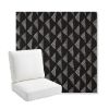 Picture of Etched Angles Char | Bullnose Back Deep Seating Outdoor Cushions - Sunbrella© Fabric