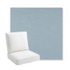 Picture of Exhale Dewdrop | Bullnose Back Deep Seating Outdoor Cushions - Sunbrella© Fabric