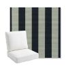 Picture of Expressive Mist | Bullnose Back Deep Seating Outdoor Cushions - Sunbrella© Fabric