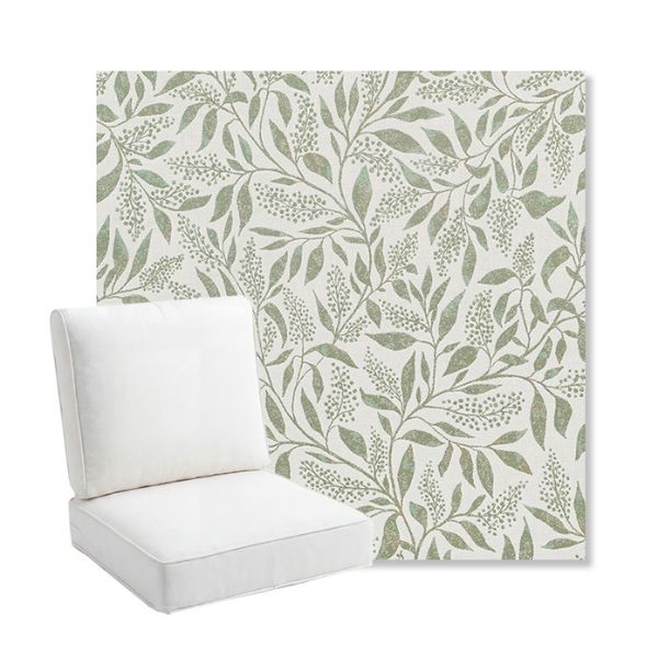 Picture of Exquisite Aloe | Bullnose Back Deep Seating Outdoor Cushions - Sunbrella© Fabric