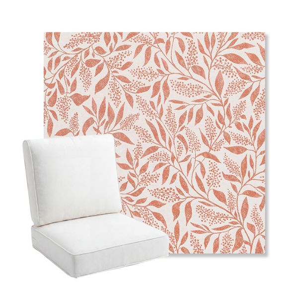 Picture of Exquisite Guava | Bullnose Back Deep Seating Outdoor Cushions - Sunbrella© Fabric
